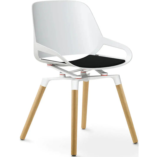 AERIS Konferenzstuhl NUMO P462OAWHWHFE weiss, schwarzes Kissen Idealshop