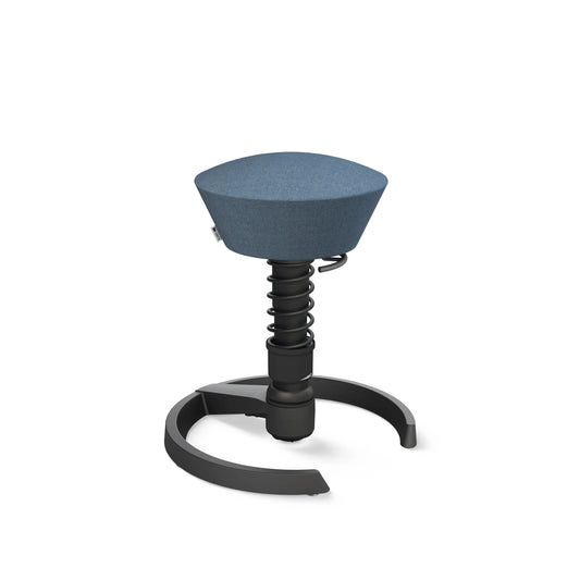 AERIS Sitzhocker Swopper 101STBKBKCP2 schwarz/blau, mit Gleiter Idealshop