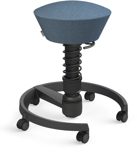 AERIS Sitzhocker Swopper 102HBSTBKBKC schwarz/blau, mit Rollen Idealshop