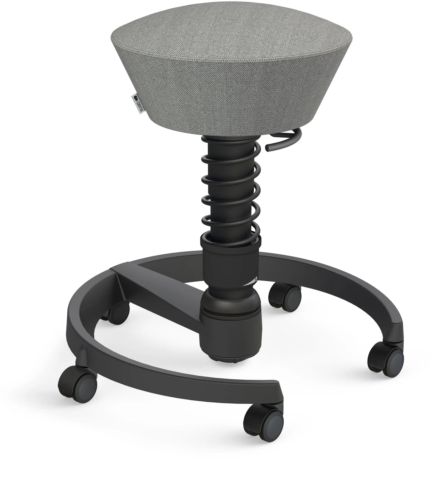 AERIS Sitzhocker Swopper 102HBSTBKBKC schwarz/grau, mit Rollen Idealshop