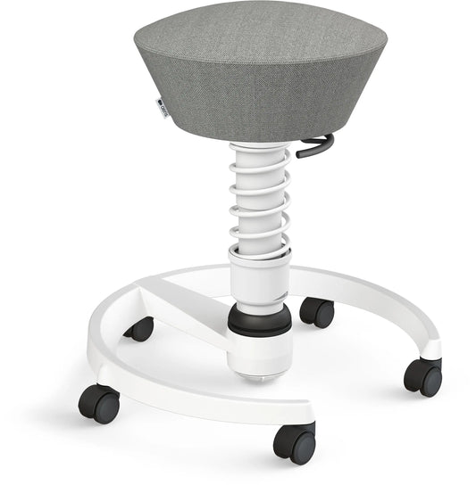 AERIS Sitzhocker Swopper 102HBSTWHWHC grau/weiss mit Rollen Idealshop