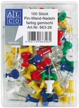 ALCO Pinwand-Nadeln 663-26 ass. 100 Stück Idealshop