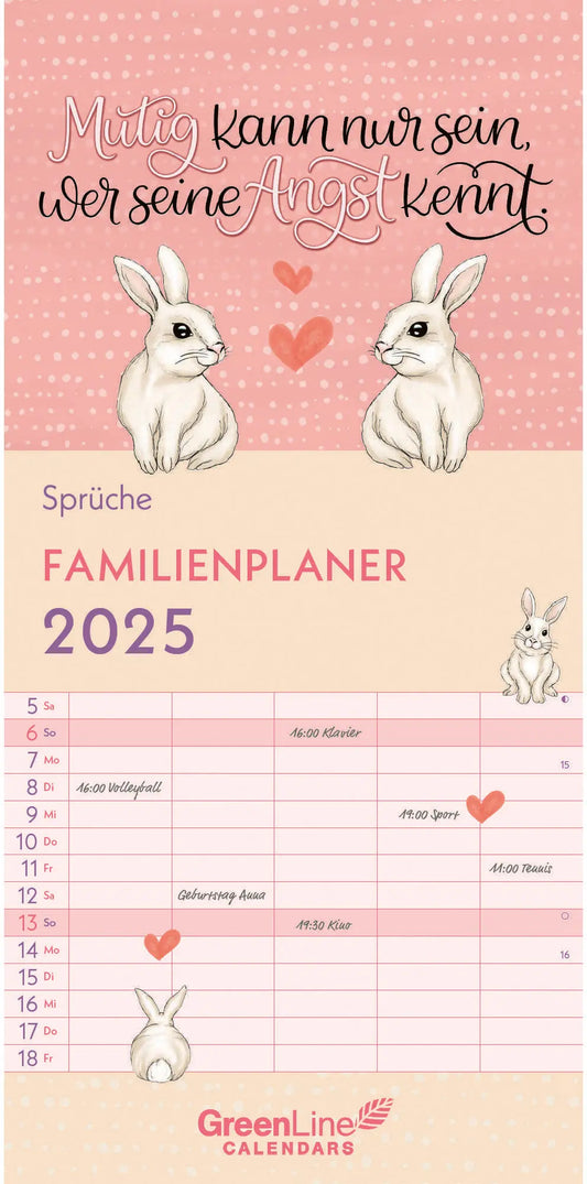 ALPHA EDI Familienplaner Sprüche    2025 Idealshop