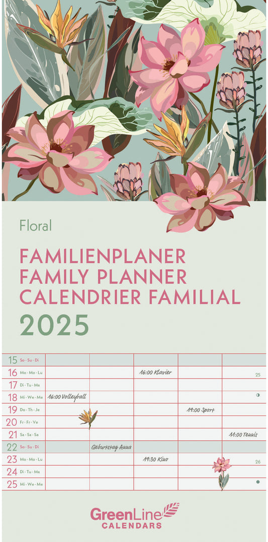 ALPHA EDI Familienplaner Floral     2025