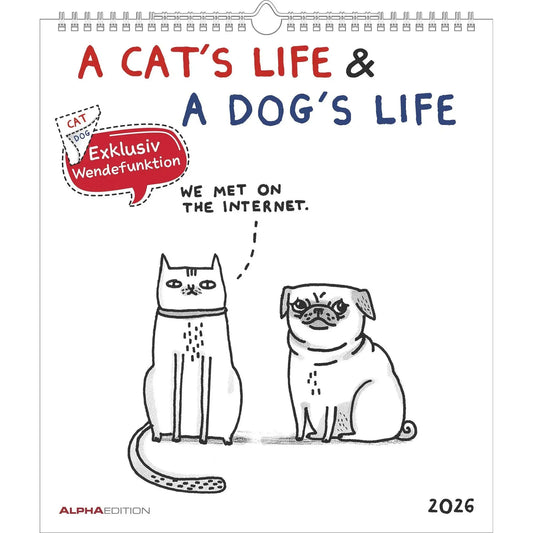 ALPHA EDITION Bildkalender 2026 160927 Cats Life & Dogs Life 30x30cm Idealshop