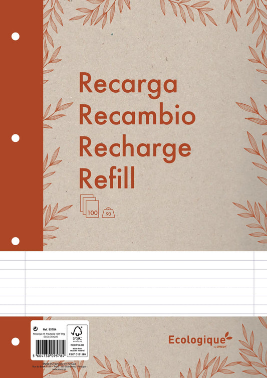 ANCOR Refill A4 ECOLOGIQUE 095784 lines, 90g 100 Bl. Idealshop