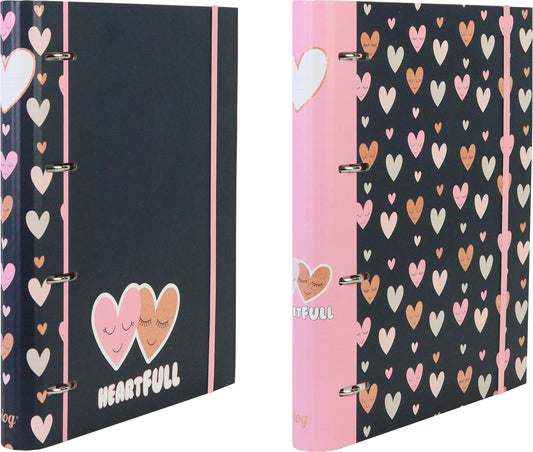 ANCOR Ringbuch A4 118223 B'LOG HEARTS, 4-rings, liniert Idealshop