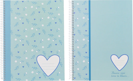 ANCOR Spiralbuch Hardcover A4 117813 B'LOG SWEET BLUE,liniert 80B. Idealshop