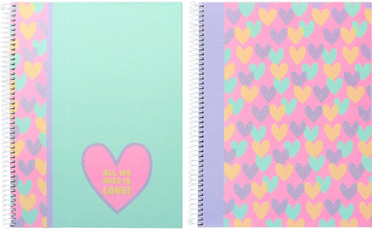 ANCOR Spiralbuch Hardcover A4 124194 B'Log Hearts, liniert 80BL Idealshop