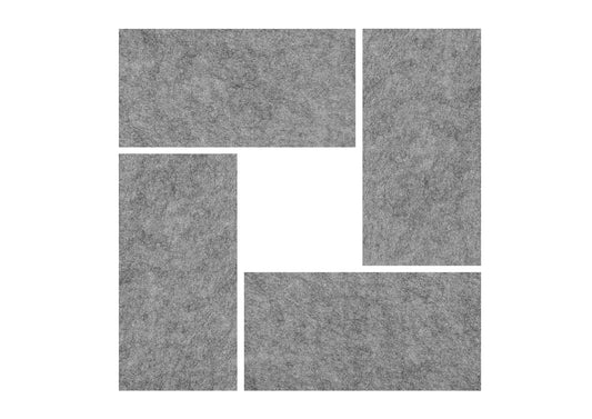 APOLLO Akustik-Wandpaneelen 65x33cm VAWP65/5 grau 4 Stück Idealshop