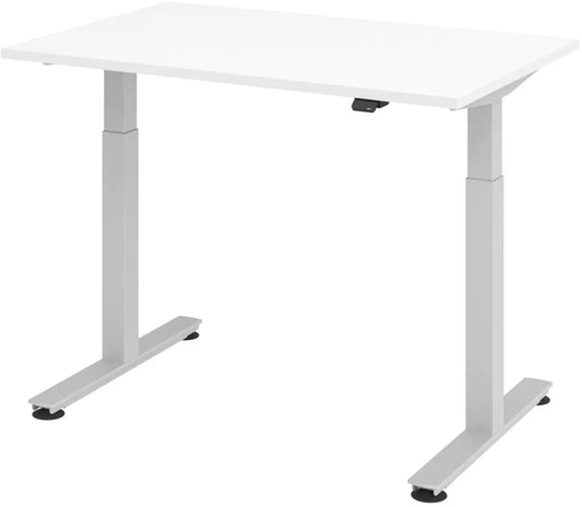 APOLLO Bürotisch ONE 120x67cm VXMST612/W/S weiss/silber, elektrisch Idealshop