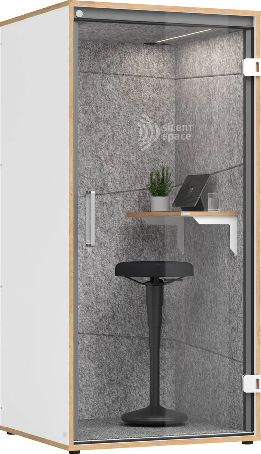 APOLLO MeetingBox Harmony VTBSS1/W/5/T weiss/grau 103x100x217cm Idealshop