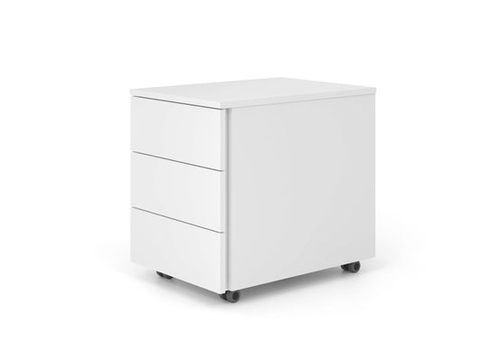APOLLO Rollcontainer VLC30/W/W/GL weiss, 3 Schublade Idealshop