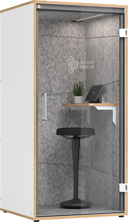 APOLLO MeetingBox Harmony VTBSS1/W/5/T weiss/grau 103x100x217cm Idealshop