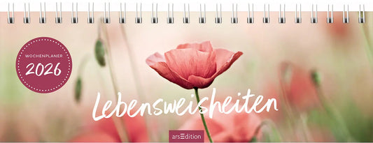 ARS EDITION Tischkalender 2026 13571 Lebensweisheit DE 29.7x11.5cm Idealshop