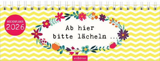 ARS EDITION Tischkalender 2026 13577 Bitte lächeln DE 29.7x11.5cm Idealshop