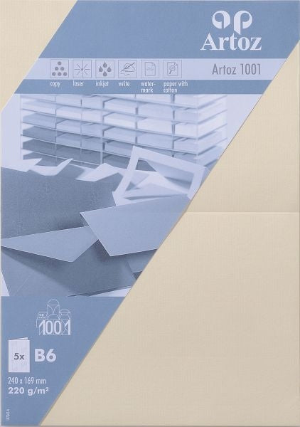 ARTOZ Karten 1001 B6 107362262 220g, chamois 5 Blatt Idealshop