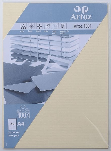 ARTOZ Karten 1001 A4 107696142 220g, chamois 5 Blatt Idealshop