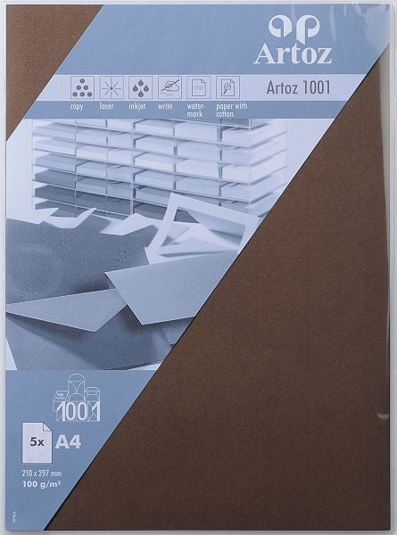 ARTOZ Papier 1001 A4 107796146 100g, braun 5 Blatt Idealshop