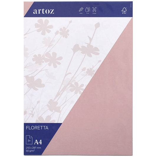 ARTOZ Papier 1001 A4 15879614-281 92g, light rose 5 Blatt Idealshop