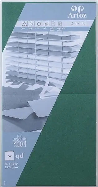 ARTOZ Karten 1001 310x155mm 107452263 220g, racing green 5 Blatt Idealshop