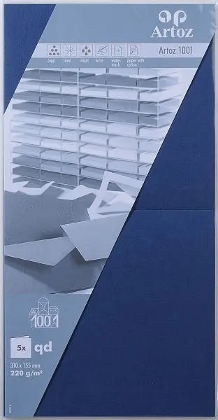 ARTOZ Karten 1001 310x155mm 107452264 220g, classic blau 5 Blatt Idealshop