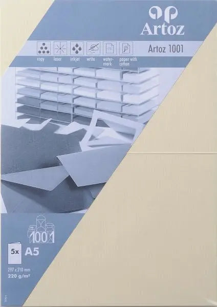 ARTOZ Karten 1001 A5 107392262 220g, chamois 5 Blatt Idealshop