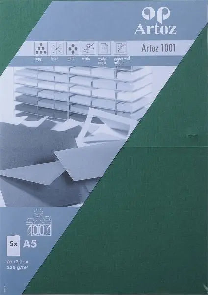 ARTOZ Karten 1001 A5 107392263 220g, racing green 5 Blatt Idealshop