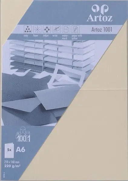 ARTOZ Karten 1001 A6 107322262 220g, chamois 5 Blatt Idealshop