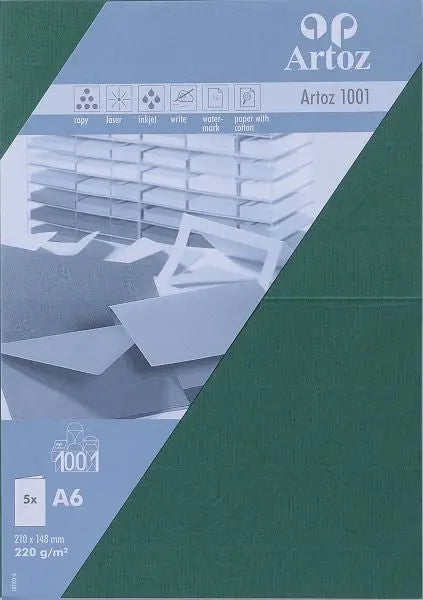 ARTOZ Karten 1001 A6 107322263 220g, racing green 5 Blatt Idealshop
