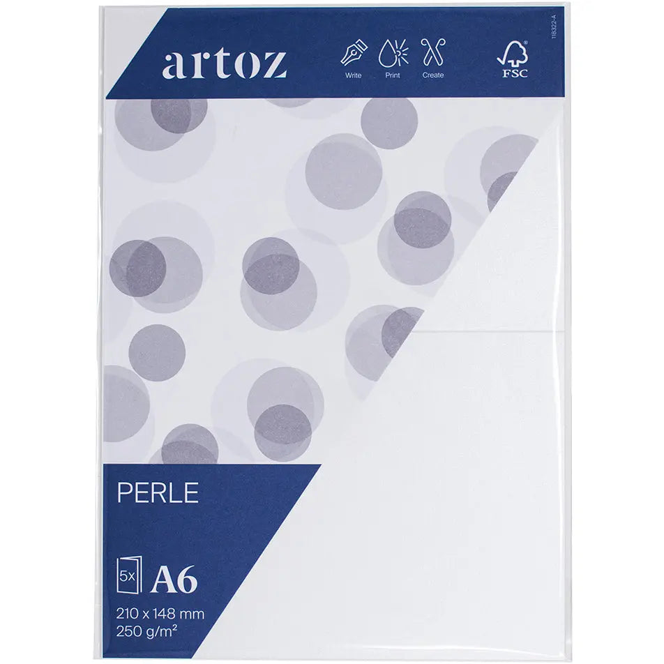 ARTOZ Karten 1001 A6 11832226-211 250g, weiss 5 Blatt Idealshop