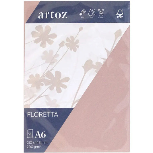 ARTOZ Karten 1001 A6 15832226-281 200g, light rose 5 Blatt Idealshop