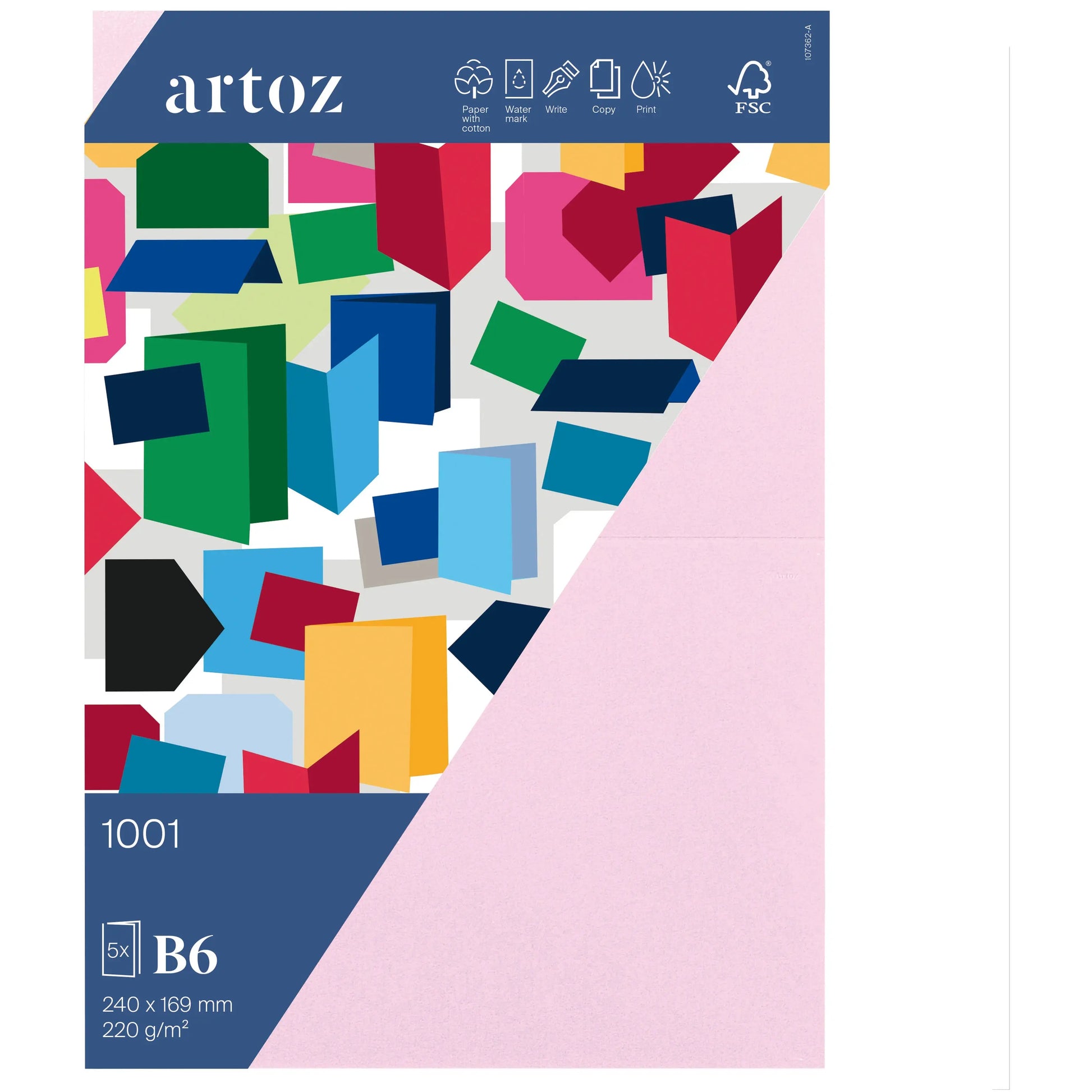 ARTOZ Karten 1001 B6 10736226-483 220g, kirschblüte 5 Blatt Idealshop
