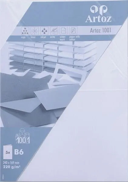 ARTOZ Karten 1001 B6 107362262 220g, blütenweiss 5 Blatt Idealshop