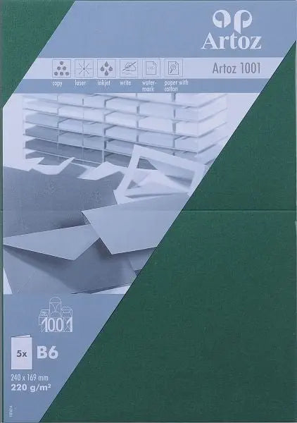 ARTOZ Karten 1001 B6 107362263 220g, racing green 5 Blatt Idealshop