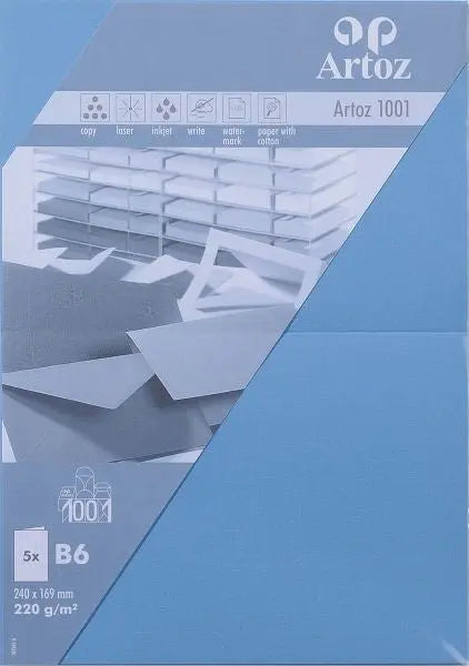 ARTOZ Karten 1001 B6 107362264 220g, marienblau 5 Blatt Idealshop