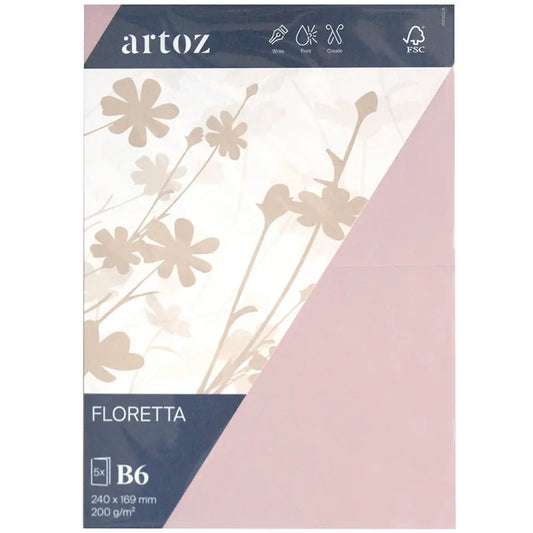ARTOZ Karten 1001 B6 15836226-281 200g, light rose 5 Blatt Idealshop