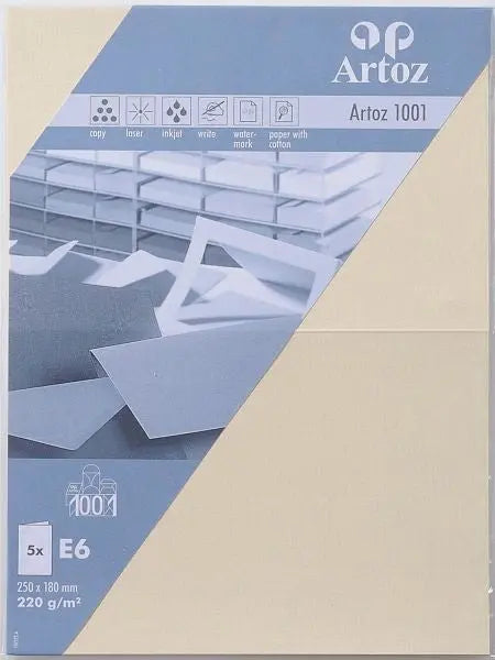ARTOZ Karten 1001 E6 107372262 220g, chamois 5 Blatt Idealshop