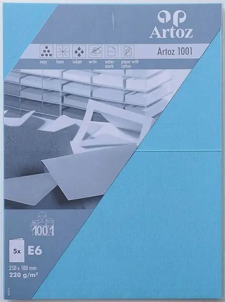 ARTOZ Karten 1001 E6 107372263 220g, azur 5 Blatt Idealshop