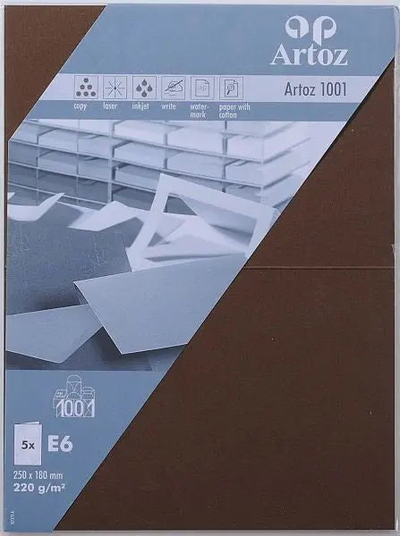 ARTOZ Karten 1001 E6 107372266 220g, braun 5 Blatt Idealshop