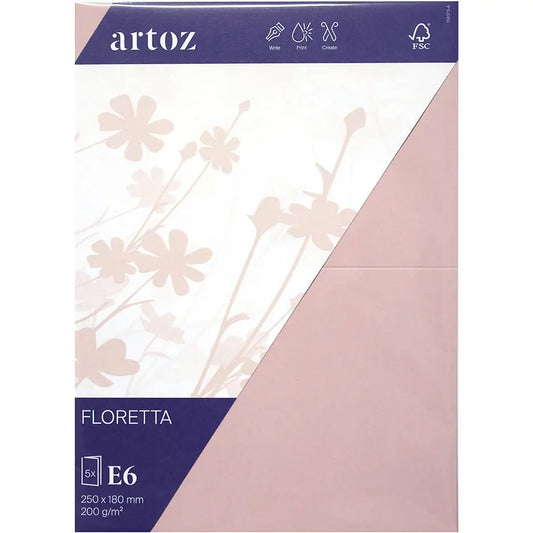 ARTOZ Karten 1001 E6 15837226-281 200g, light rose 5 Blatt Idealshop