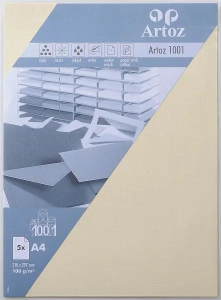 ARTOZ Papier 1001 A4 107796142 100g, chamois 5 Blatt Idealshop