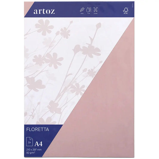 ARTOZ Papier 1001 A4 15879614-281 92g, light rose 5 Blatt Idealshop