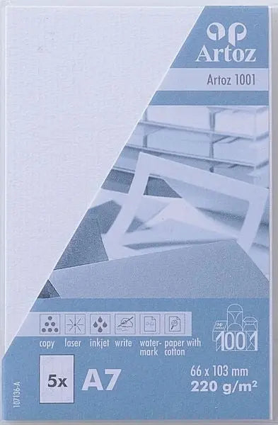 ARTOZ Visitenkarten 1001 A7 107136142 220g, blütenweiss 5 Blatt Idealshop