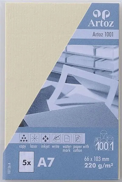 ARTOZ Visitenkarten 1001 A7 107136142 220g, chamois 5 Blatt Idealshop