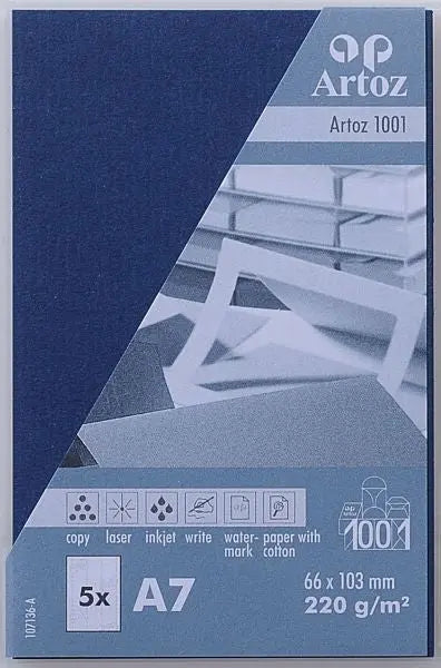 ARTOZ Visitenkarten 1001 A7 107136144 220g, classic blau 5 Blatt Idealshop