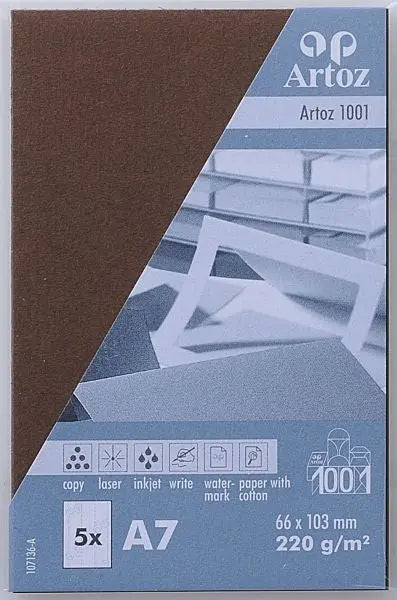 ARTOZ Visitenkarten 1001 A7 107136146 220g, braun 5 Blatt Idealshop
