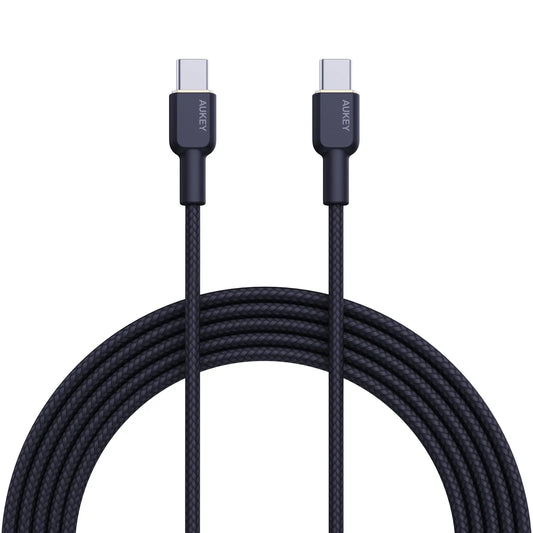 AUKEY Cable USB-C-to-C KevlarCore CB-NCC2 BK N ylon Braided,1.8m,60W, Bl. Idealshop