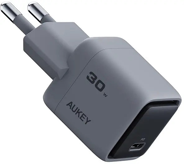 AUKEY Comet Mini 30W GaN PD PA-C1 1-Port, Wall Charger Grey Idealshop