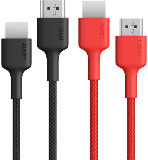 AUKEY Impluse HDMI 2.0 Doublepack CB-H01 Doublepk Black/Red (2x2.0m) Idealshop